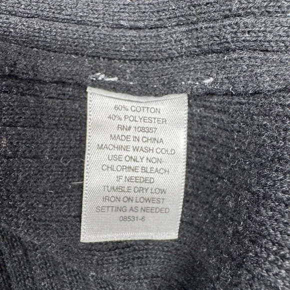 Vintage Y2K 90s Ribbed Henley Women 2X Black Knit Top Snap Front Fitted Scoop - Picture 7 of 8